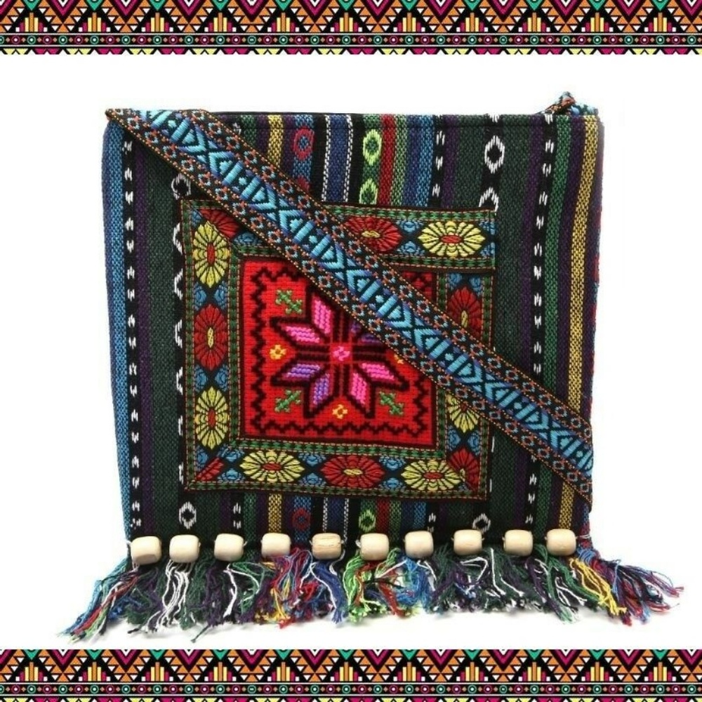 Unique Vintage Ethnic Tote Messenger Shoulder Bag
